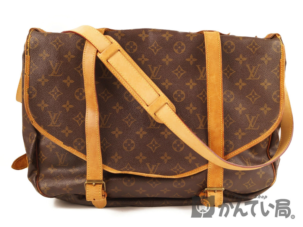Louis Vuitton Saumur Monogram Canvas Crossbody Bag Brown
